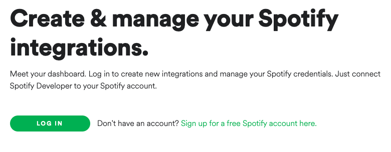 Spotify Developer Dashboard